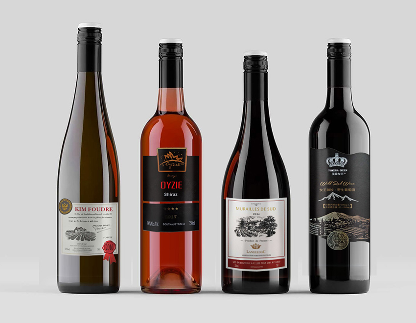 青島雅黃紙多工藝酒標(biāo)