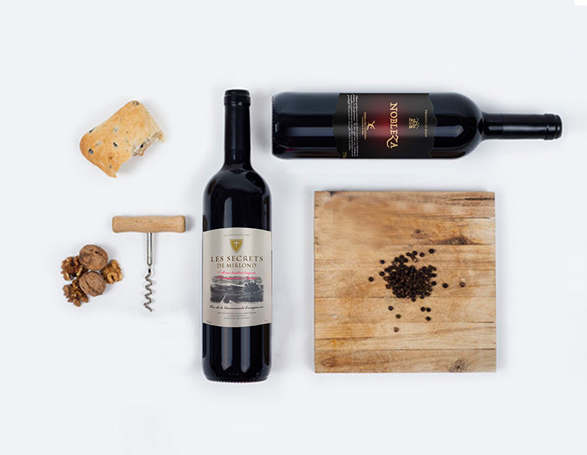 青島珠光紙燙金酒標